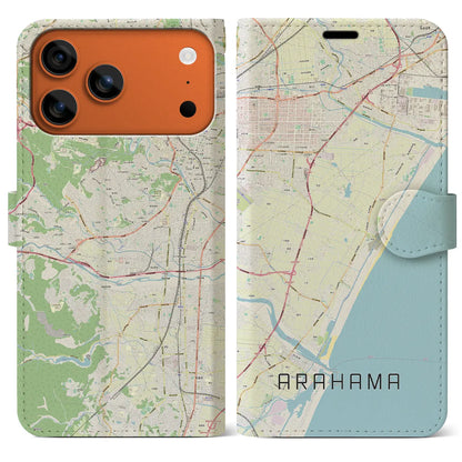 【荒浜（宮城県）】地図柄iPhoneケース（手帳タイプ）