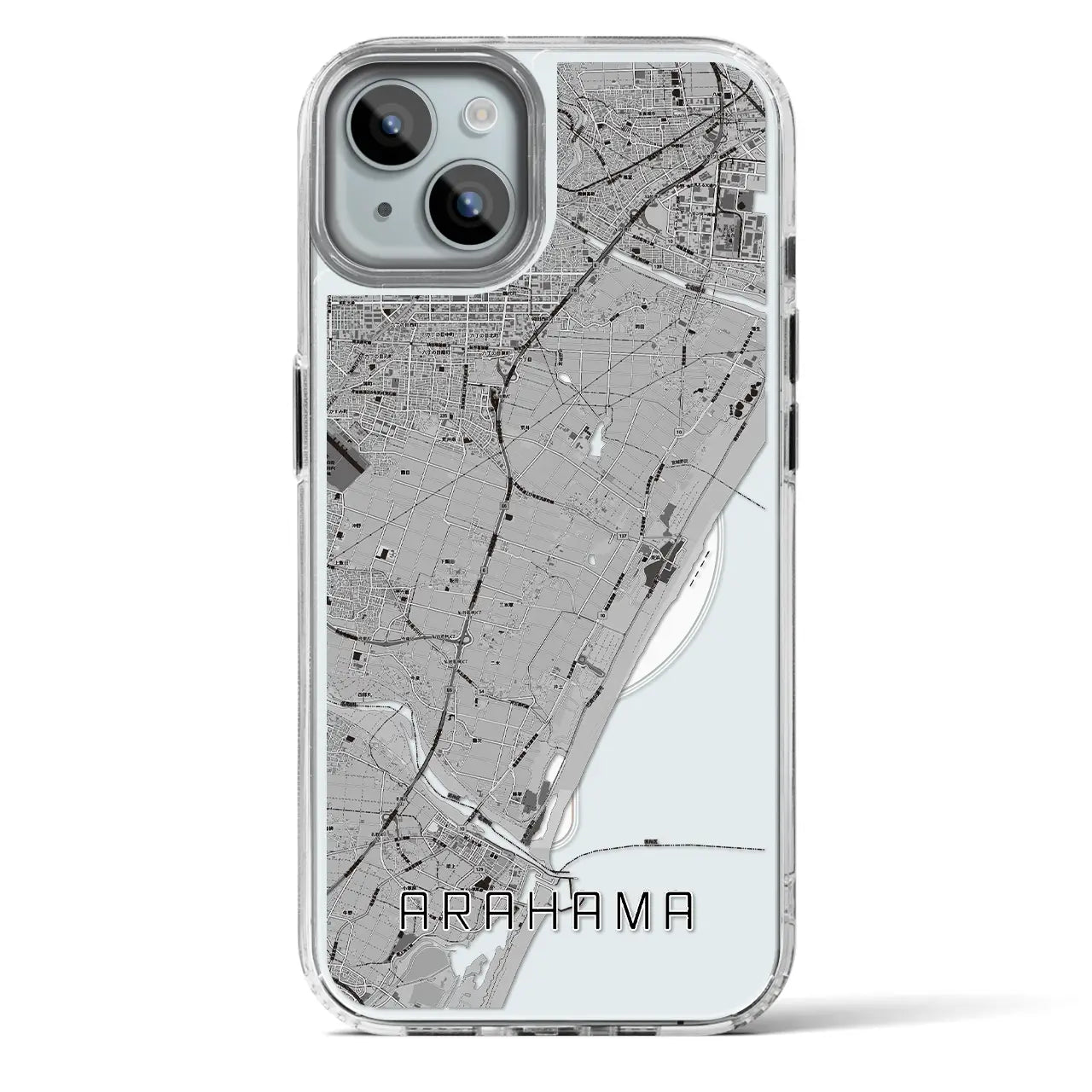 【荒浜（宮城県）】地図柄iPhoneケース（MagSafeタイプ）