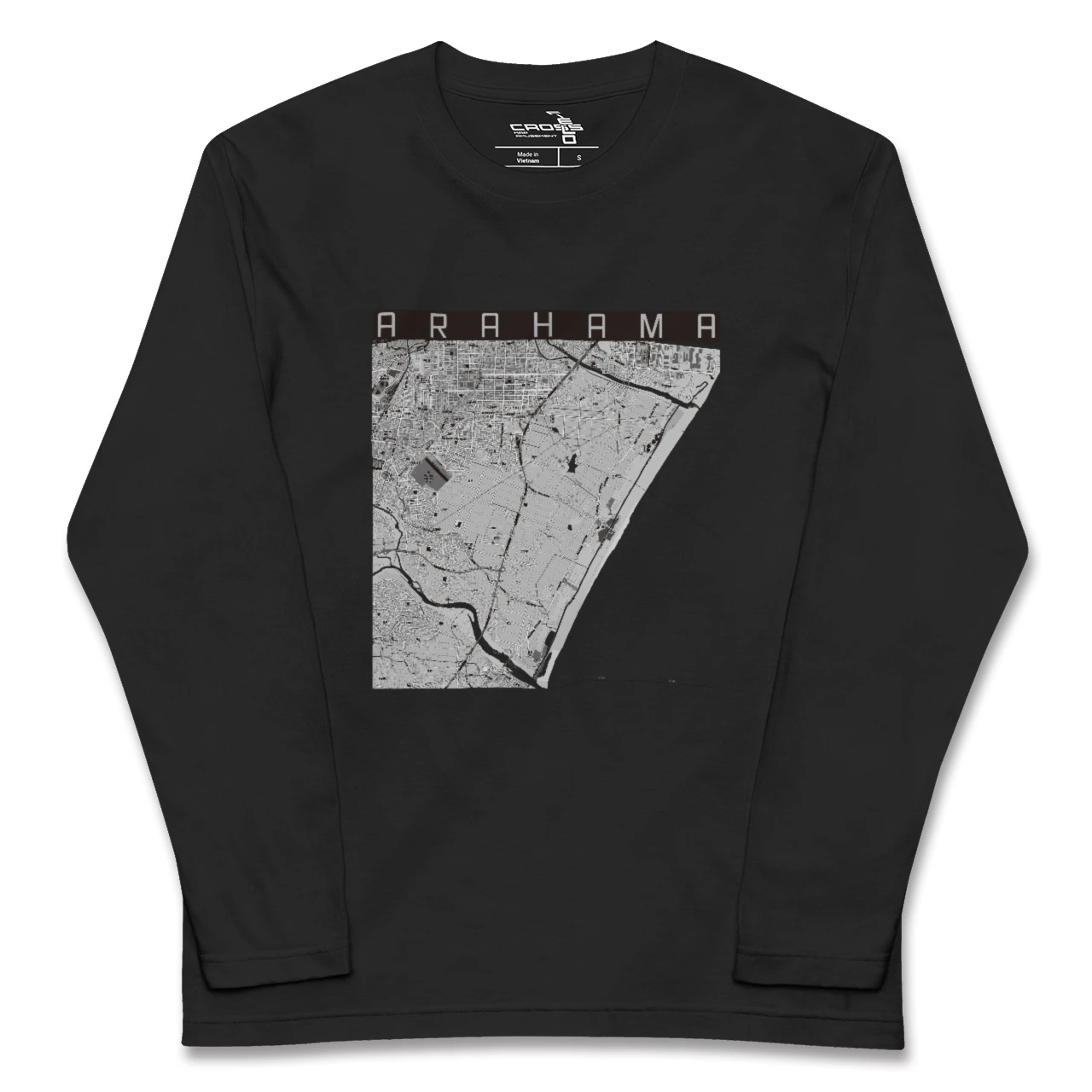 【荒浜（宮城県）】地図柄ロングスリーブTシャツ