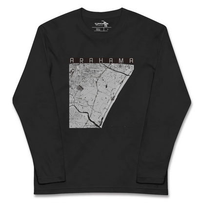 【荒浜（宮城県）】地図柄ロングスリーブTシャツ