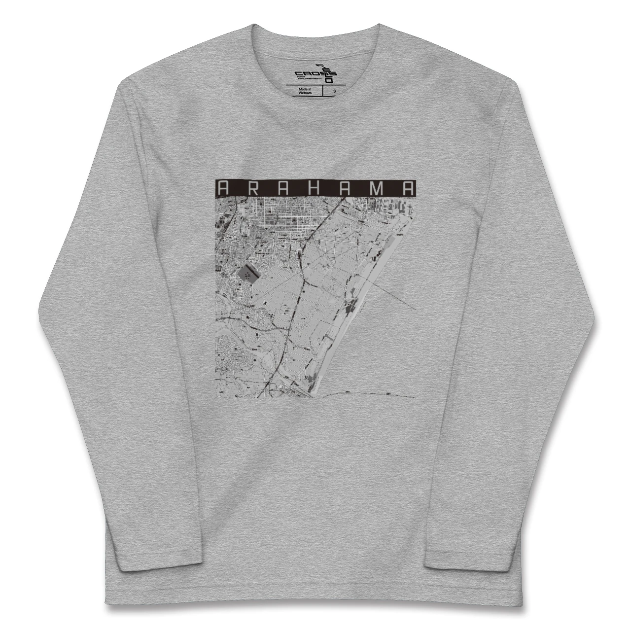 【荒浜（宮城県）】地図柄ロングスリーブTシャツ