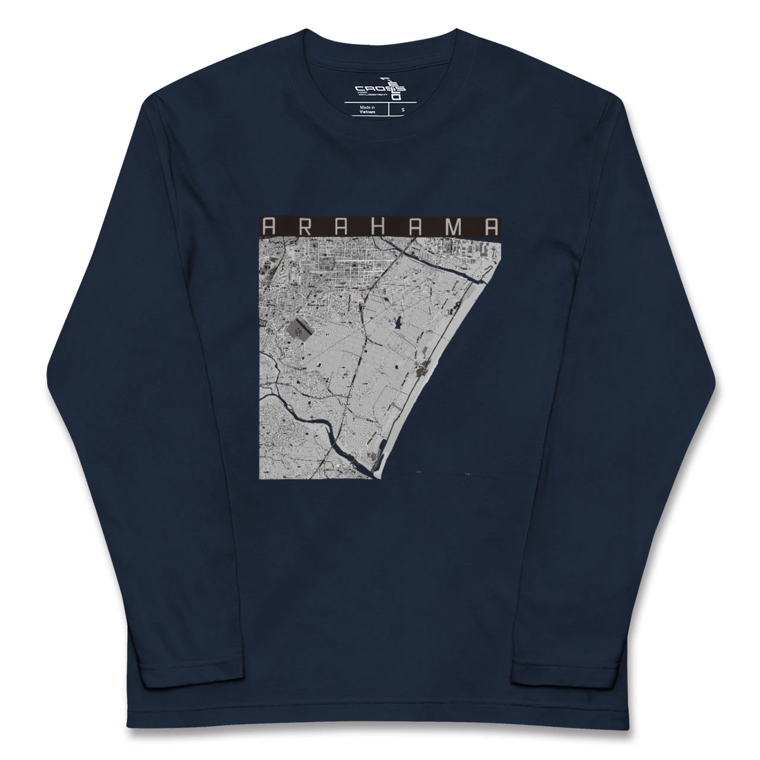 【荒浜（宮城県）】地図柄ロングスリーブTシャツ