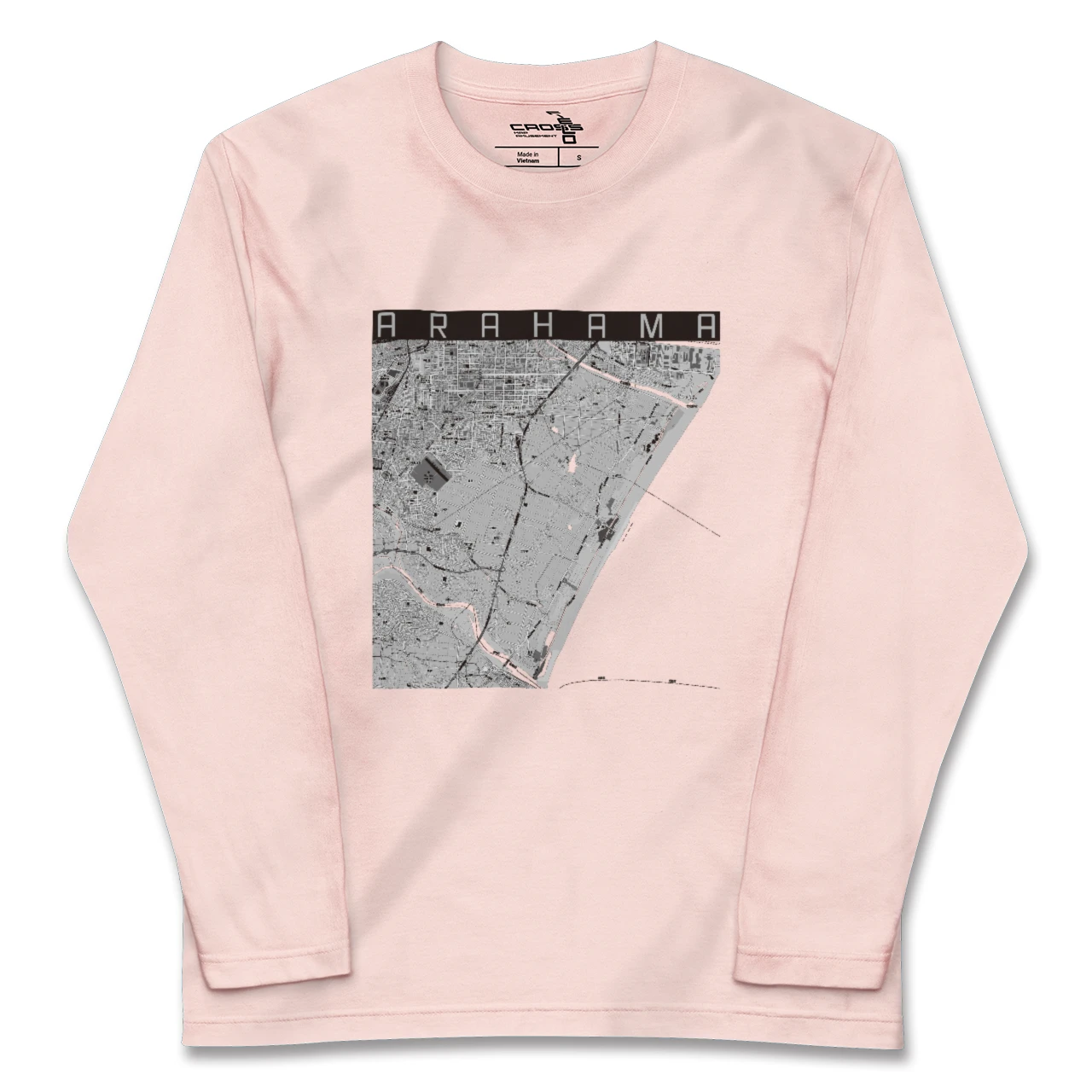 【荒浜（宮城県）】地図柄ロングスリーブTシャツ