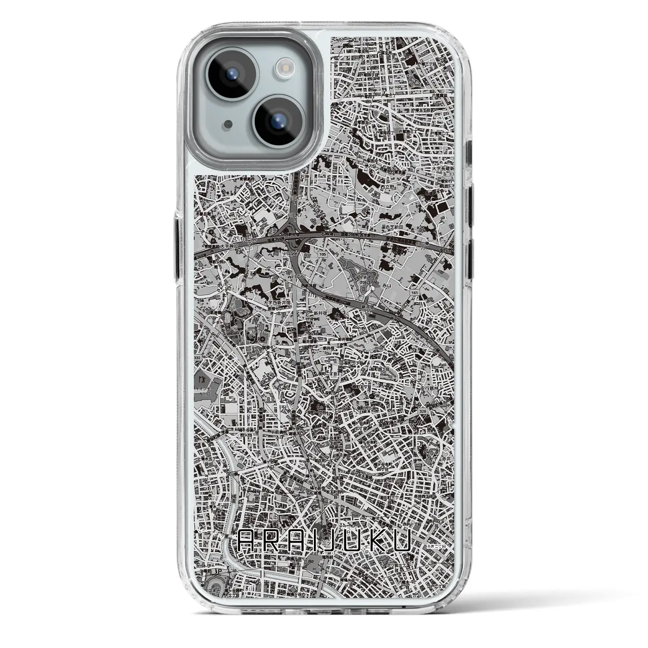 【新井宿（埼玉県）】地図柄iPhoneケース（MagSafeタイプ）