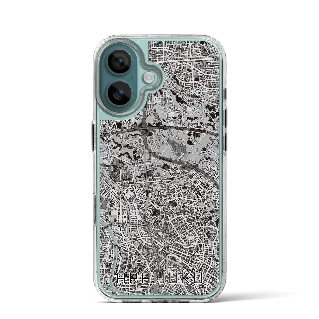 【新井宿（埼玉県）】地図柄iPhoneケース（MagSafeタイプ）