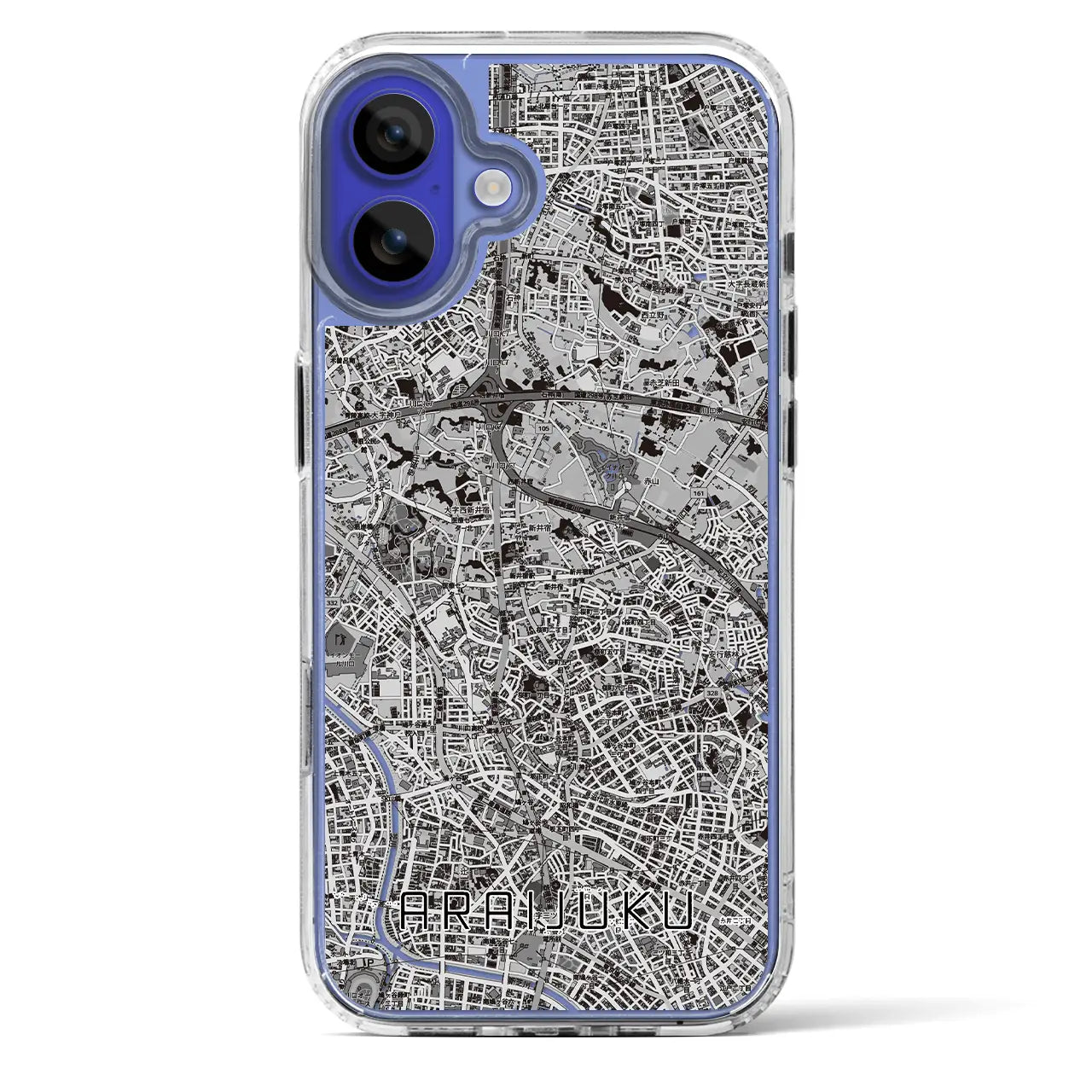 【新井宿（埼玉県）】地図柄iPhoneケース（MagSafeタイプ）