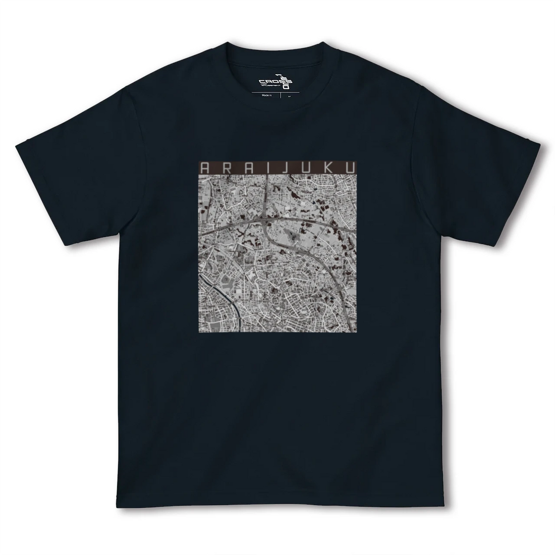 【新井宿（埼玉県）】地図柄ヘビーウェイトTシャツ