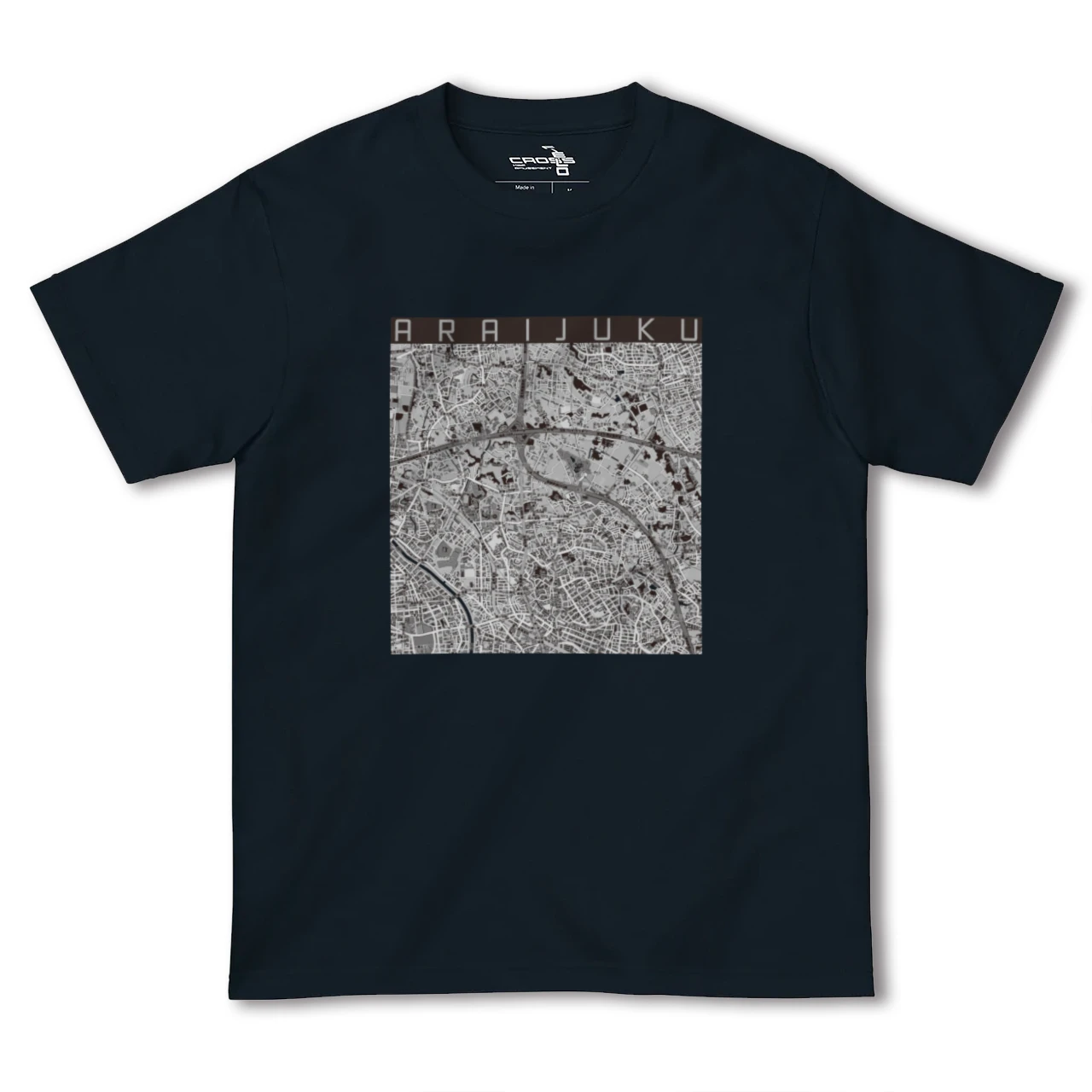 【新井宿（埼玉県）】地図柄ヘビーウェイトTシャツ