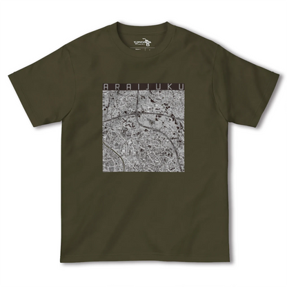 【新井宿（埼玉県）】地図柄ヘビーウェイトTシャツ