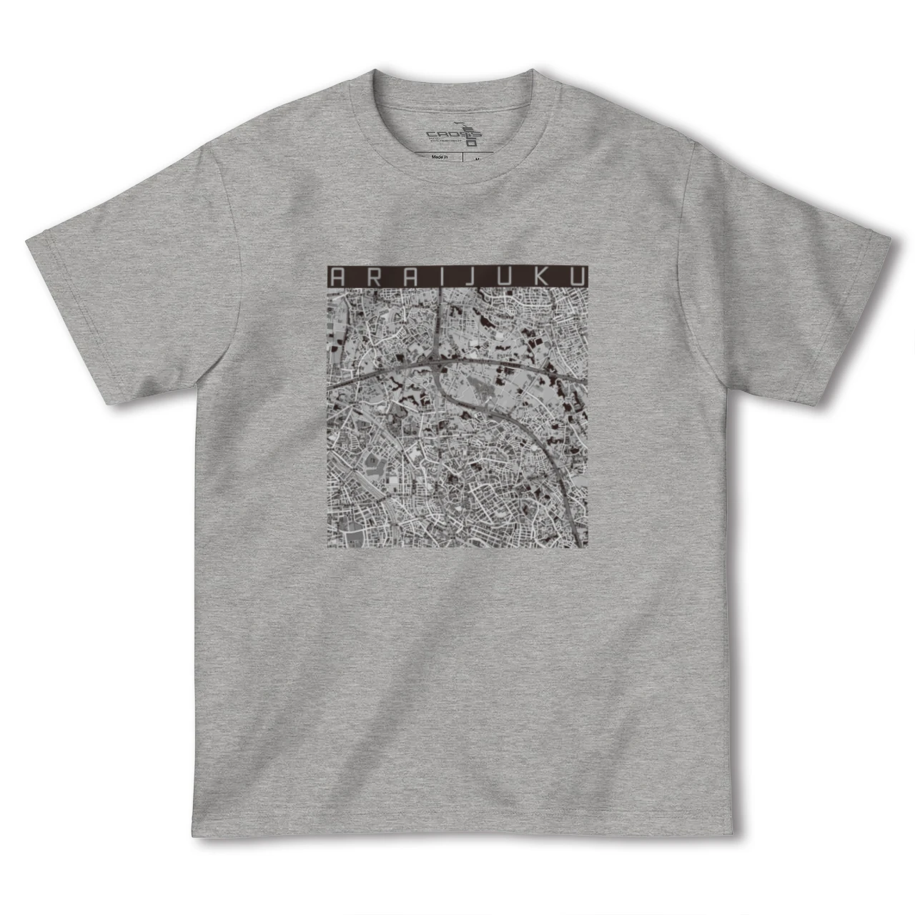【新井宿（埼玉県）】地図柄ヘビーウェイトTシャツ