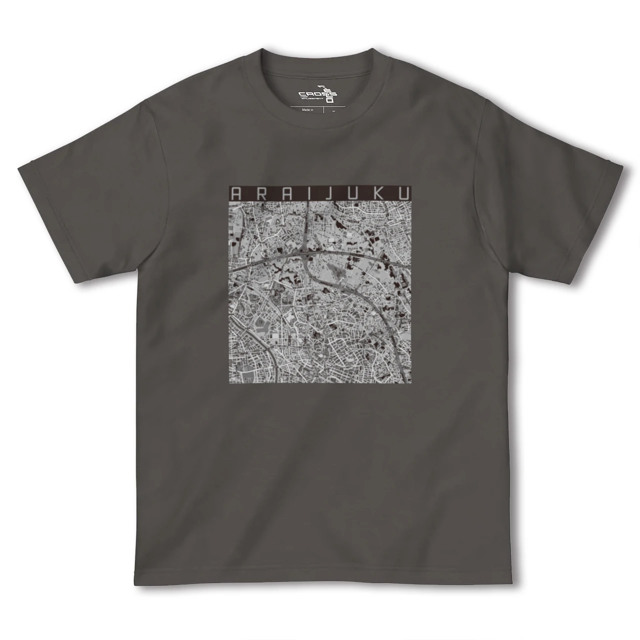 【新井宿（埼玉県）】地図柄ヘビーウェイトTシャツ