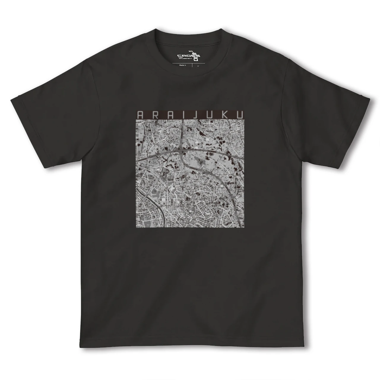 【新井宿（埼玉県）】地図柄ヘビーウェイトTシャツ