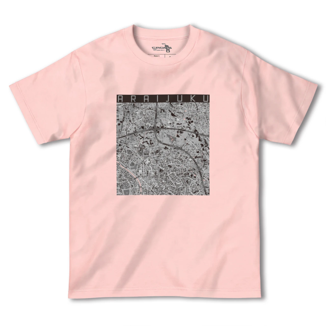 【新井宿（埼玉県）】地図柄ヘビーウェイトTシャツ