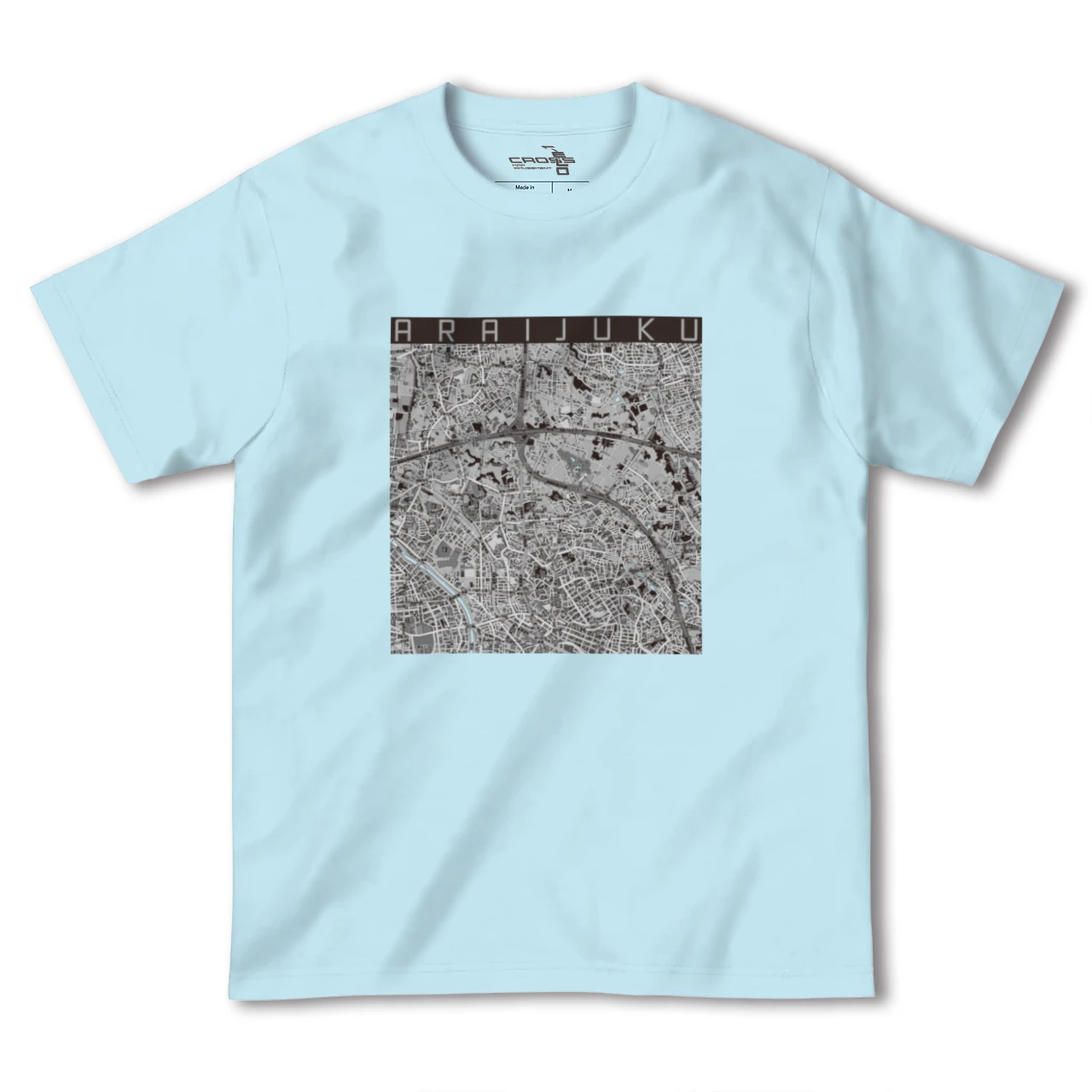 【新井宿（埼玉県）】地図柄ヘビーウェイトTシャツ