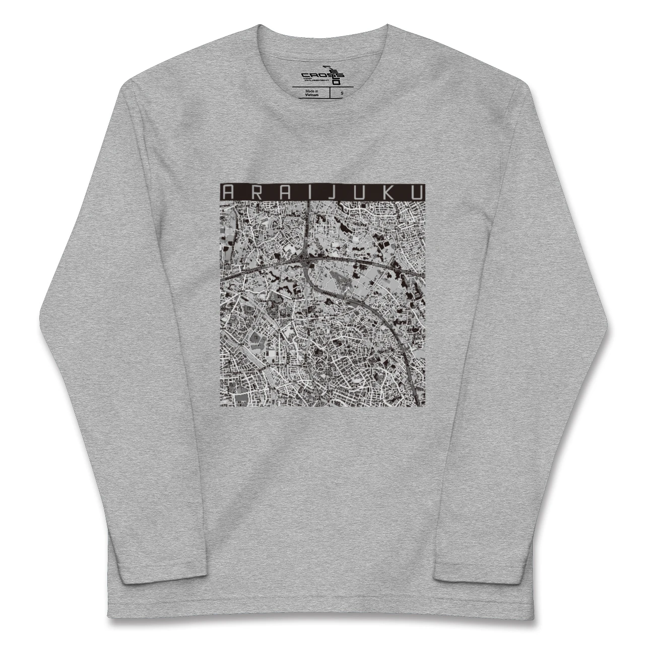 【新井宿（埼玉県）】地図柄ロングスリーブTシャツ