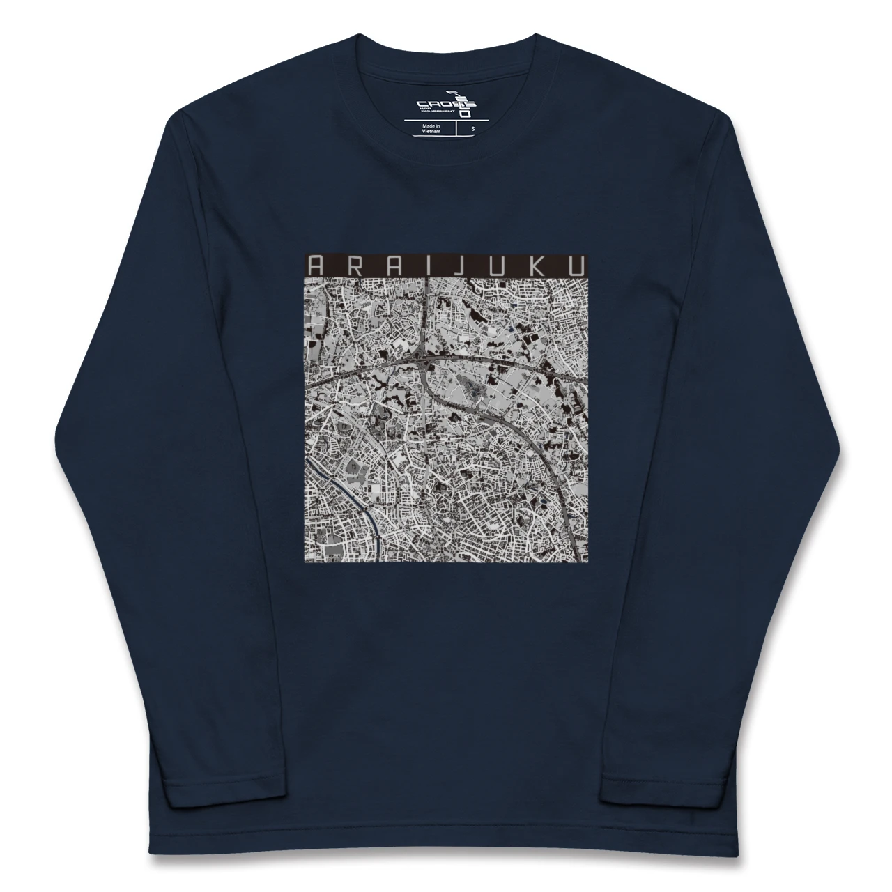 【新井宿（埼玉県）】地図柄ロングスリーブTシャツ