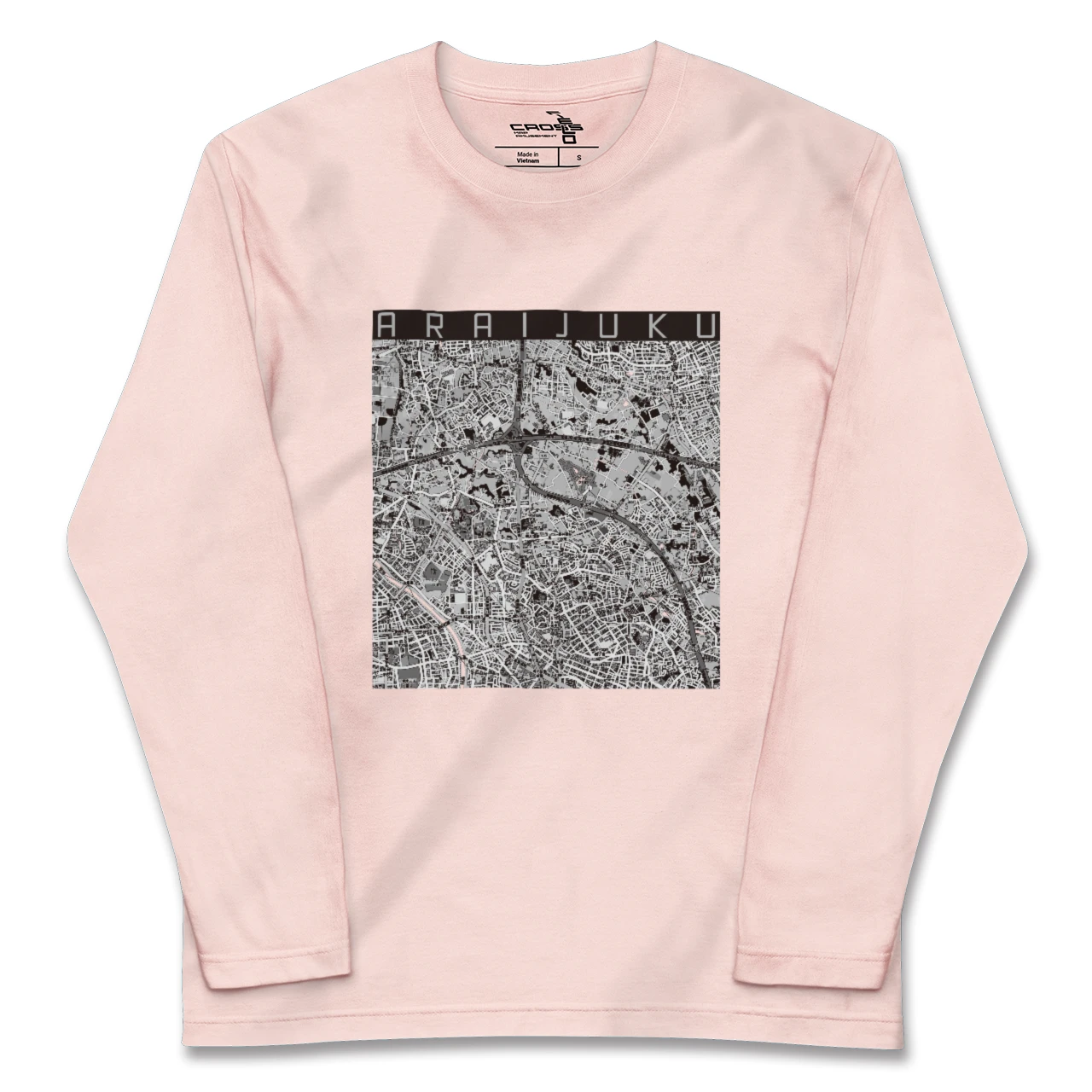 【新井宿（埼玉県）】地図柄ロングスリーブTシャツ