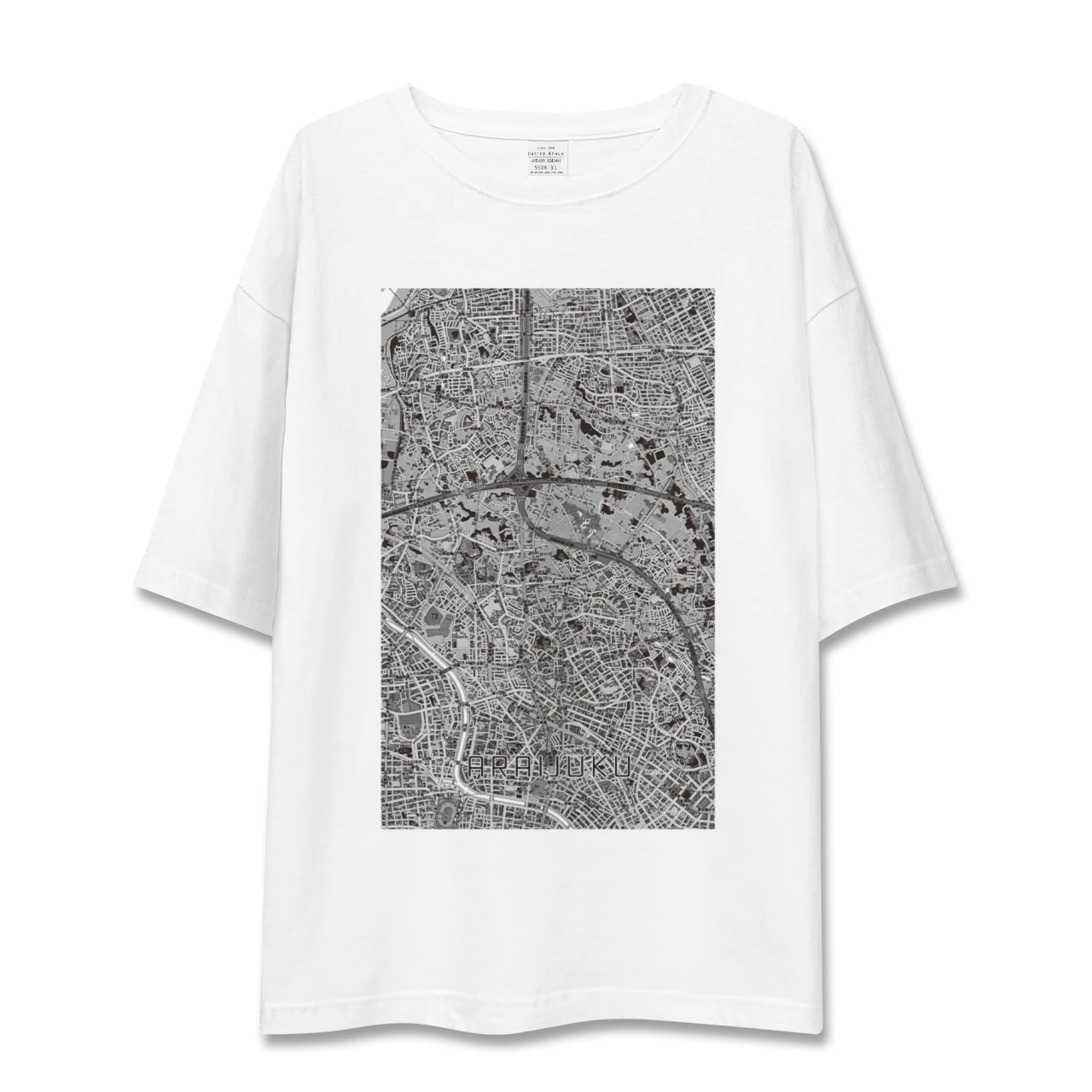 【新井宿（埼玉県）】地図柄ビッグシルエットTシャツ
