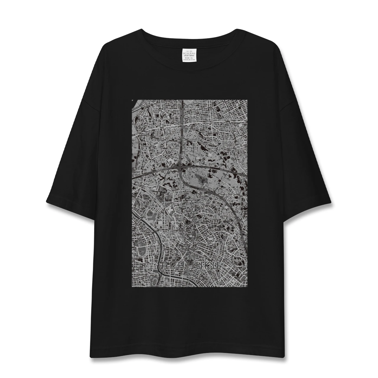 【新井宿（埼玉県）】地図柄ビッグシルエットTシャツ