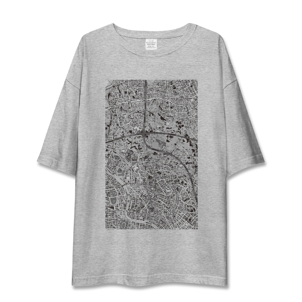 【新井宿（埼玉県）】地図柄ビッグシルエットTシャツ