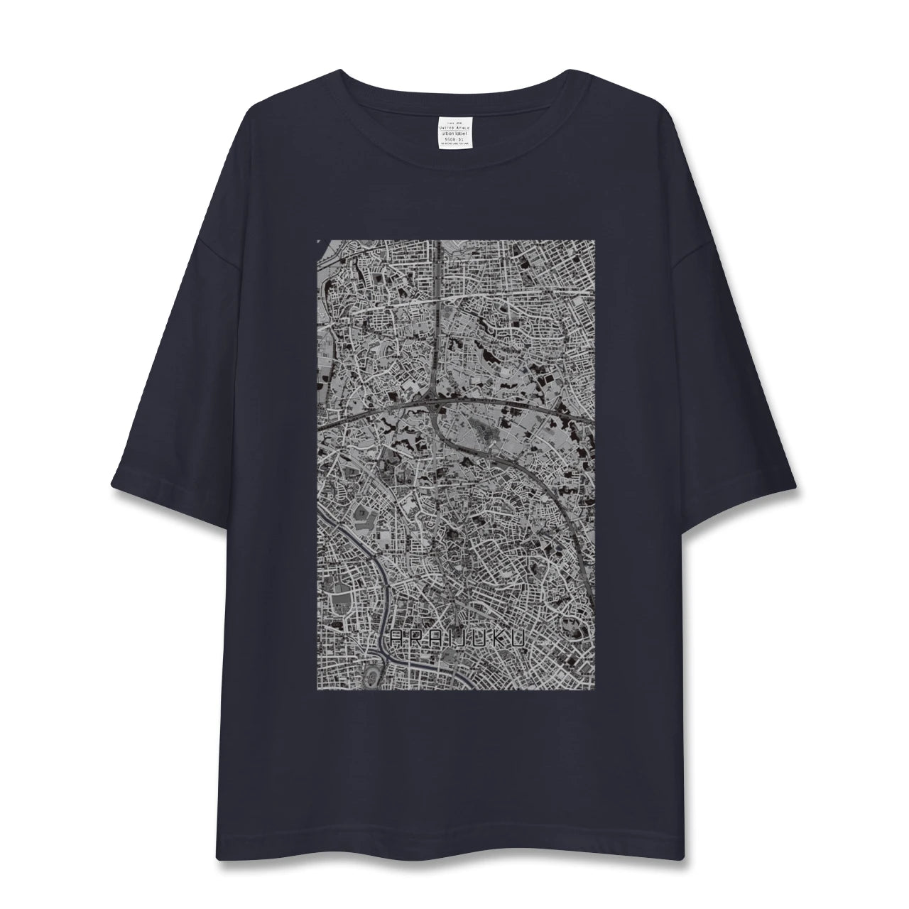 【新井宿（埼玉県）】地図柄ビッグシルエットTシャツ