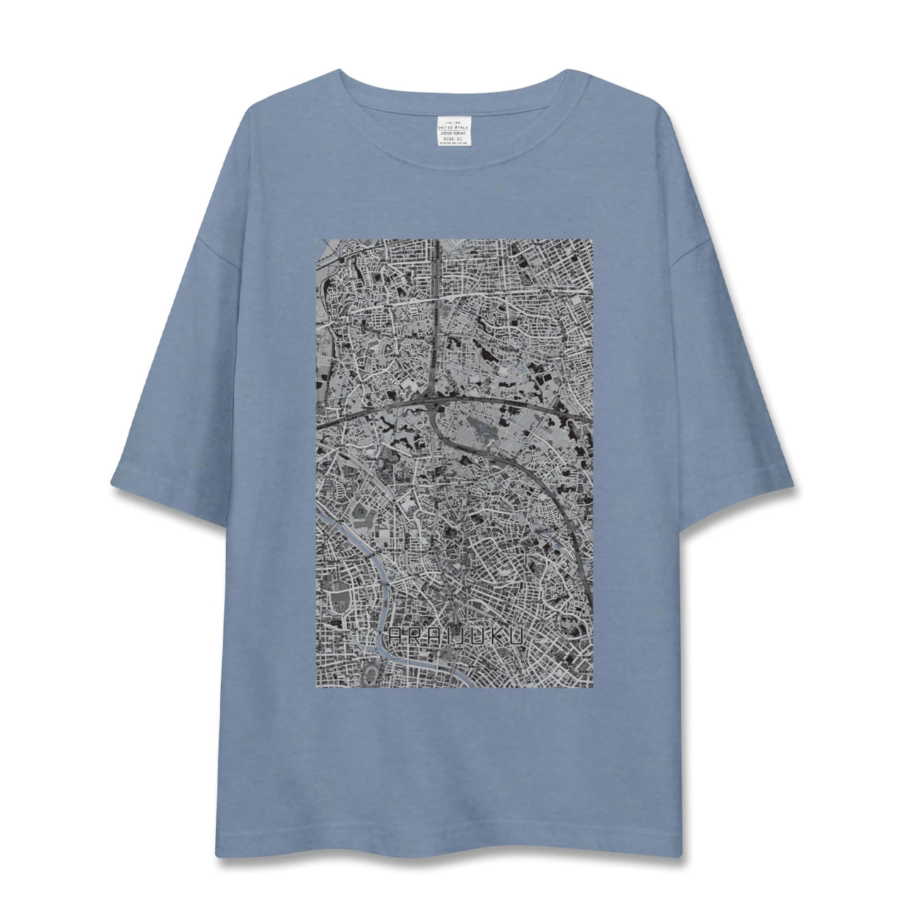 【新井宿（埼玉県）】地図柄ビッグシルエットTシャツ