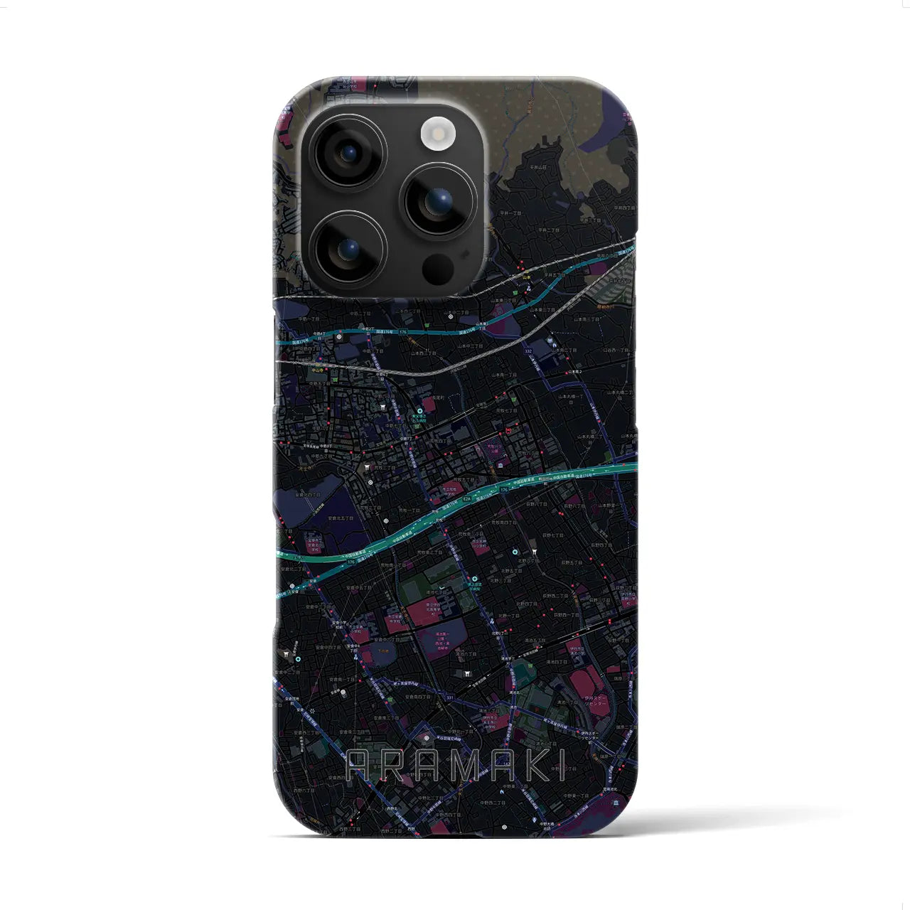 【荒牧（兵庫県）】地図柄iPhoneケース（バックカバータイプ）