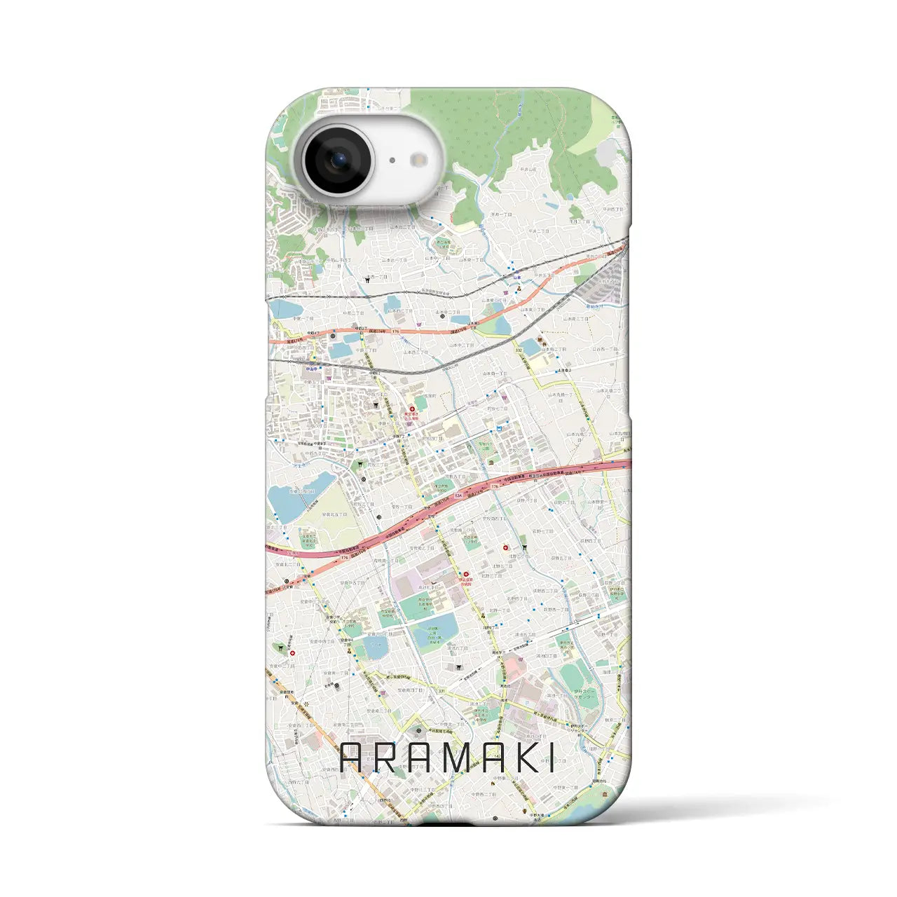 【荒牧（兵庫県）】地図柄iPhoneケース（バックカバータイプ）