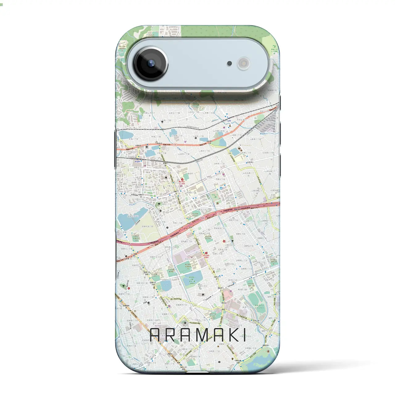 【荒牧（兵庫県）】地図柄iPhoneケース（バックカバータイプ）