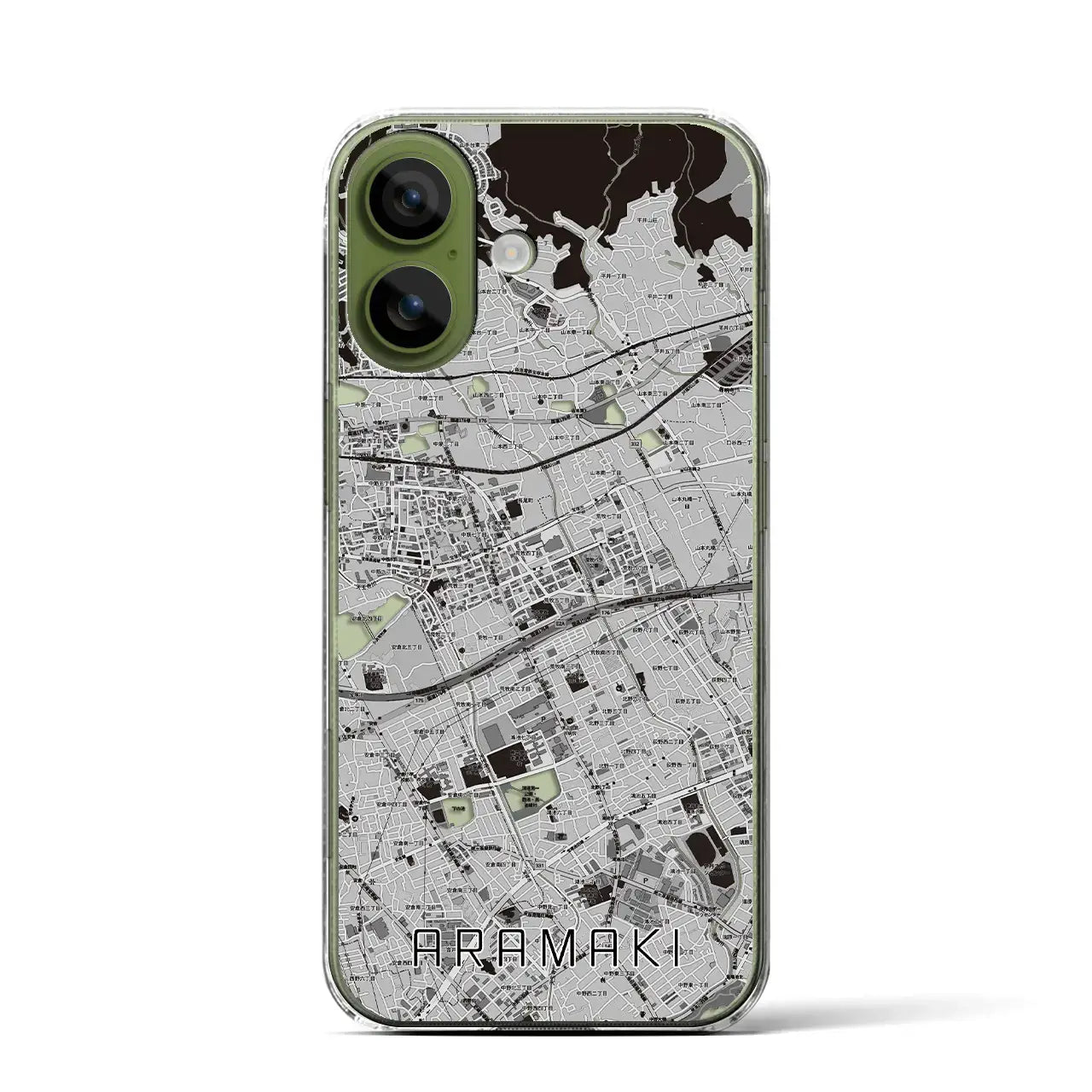 【荒牧（兵庫県）】地図柄iPhoneケース（クリアタイプ）