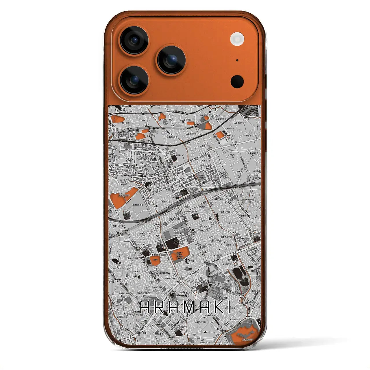 【荒牧（兵庫県）】地図柄iPhoneケース（クリアタイプ）