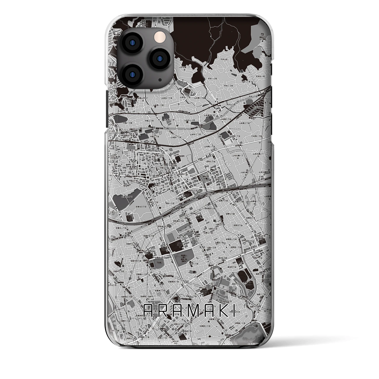 【荒牧（兵庫県）】地図柄iPhoneケース（クリアタイプ）