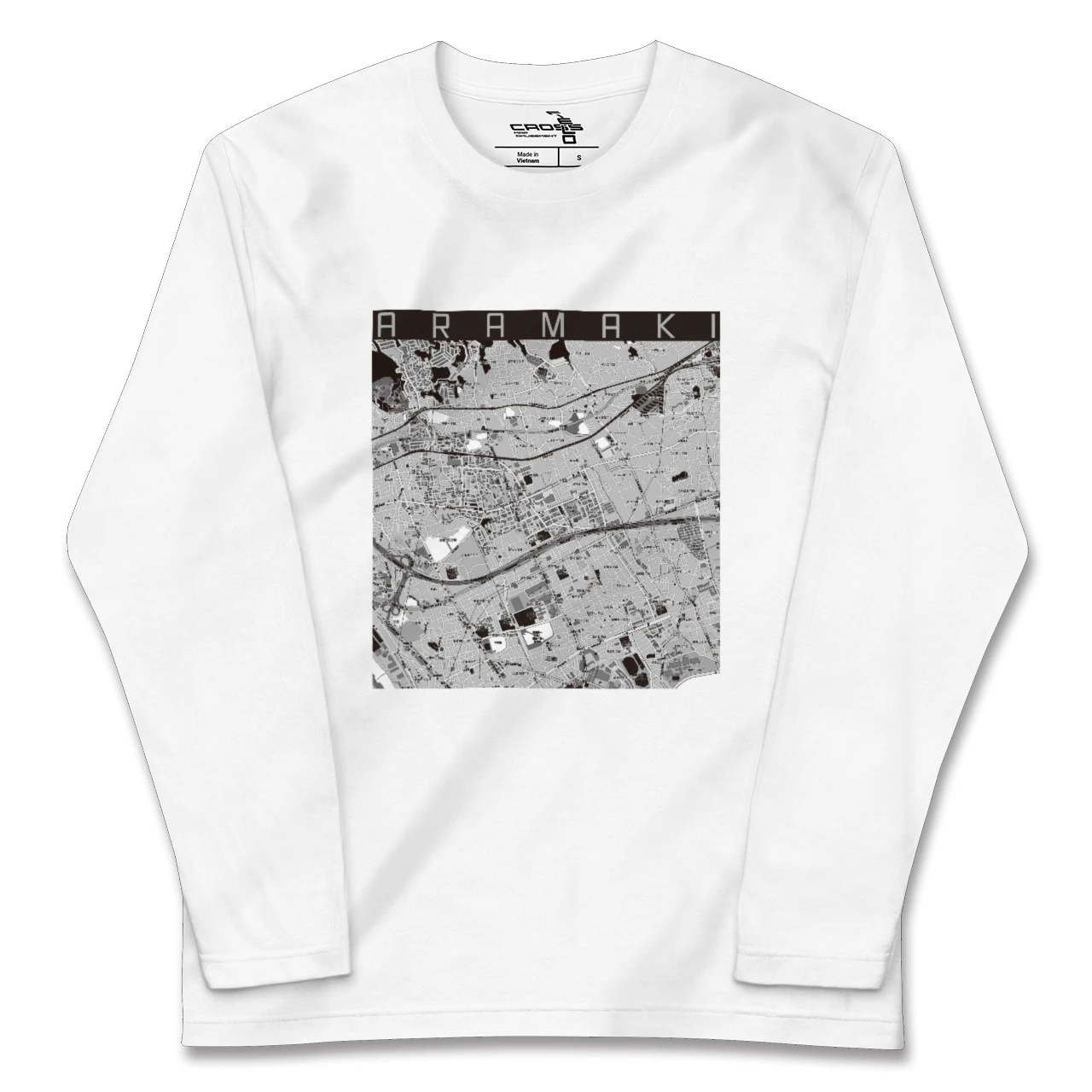 【荒牧（兵庫県）】地図柄ロングスリーブTシャツ