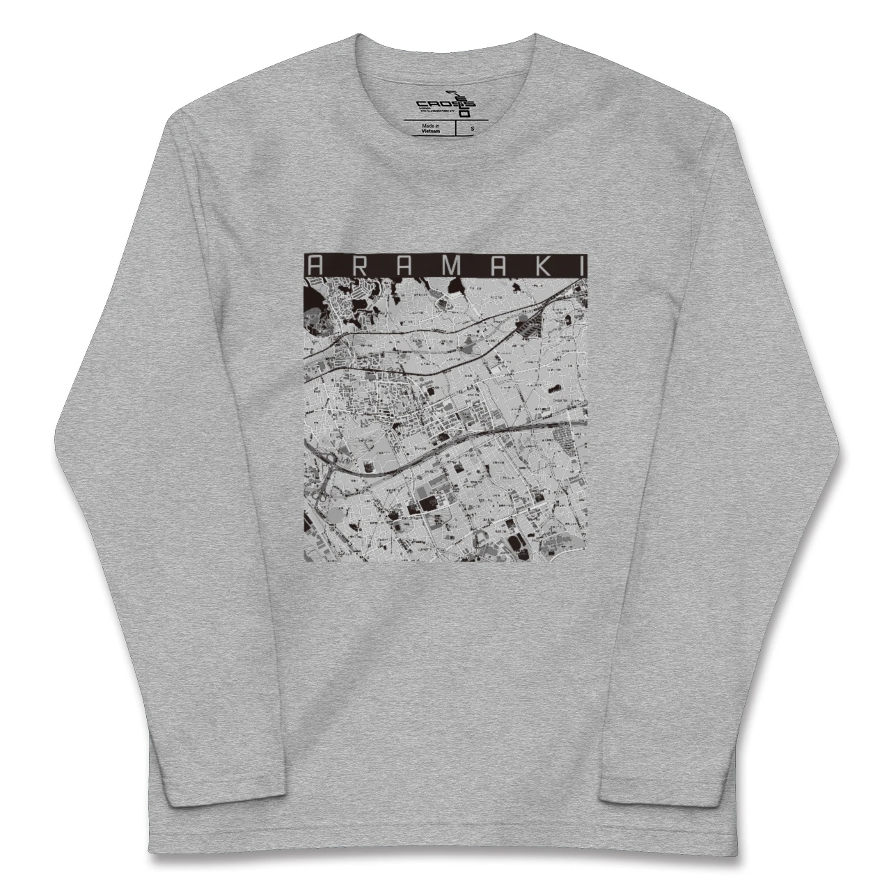 【荒牧（兵庫県）】地図柄ロングスリーブTシャツ