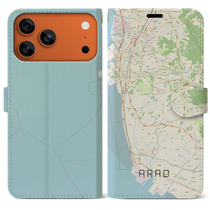 【荒尾（熊本県）】地図柄iPhoneケース（手帳タイプ）