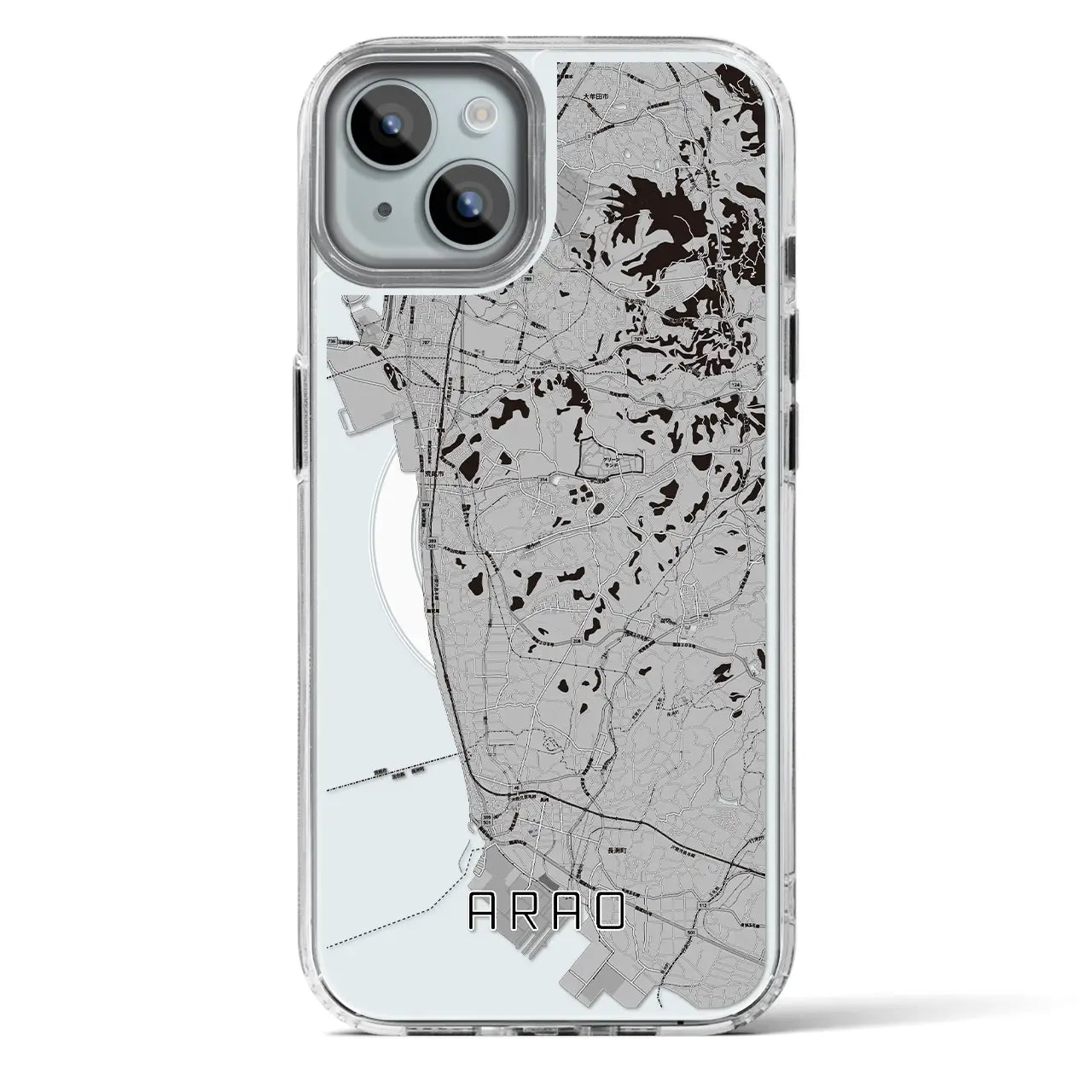 【荒尾（熊本県）】地図柄iPhoneケース（MagSafeタイプ）