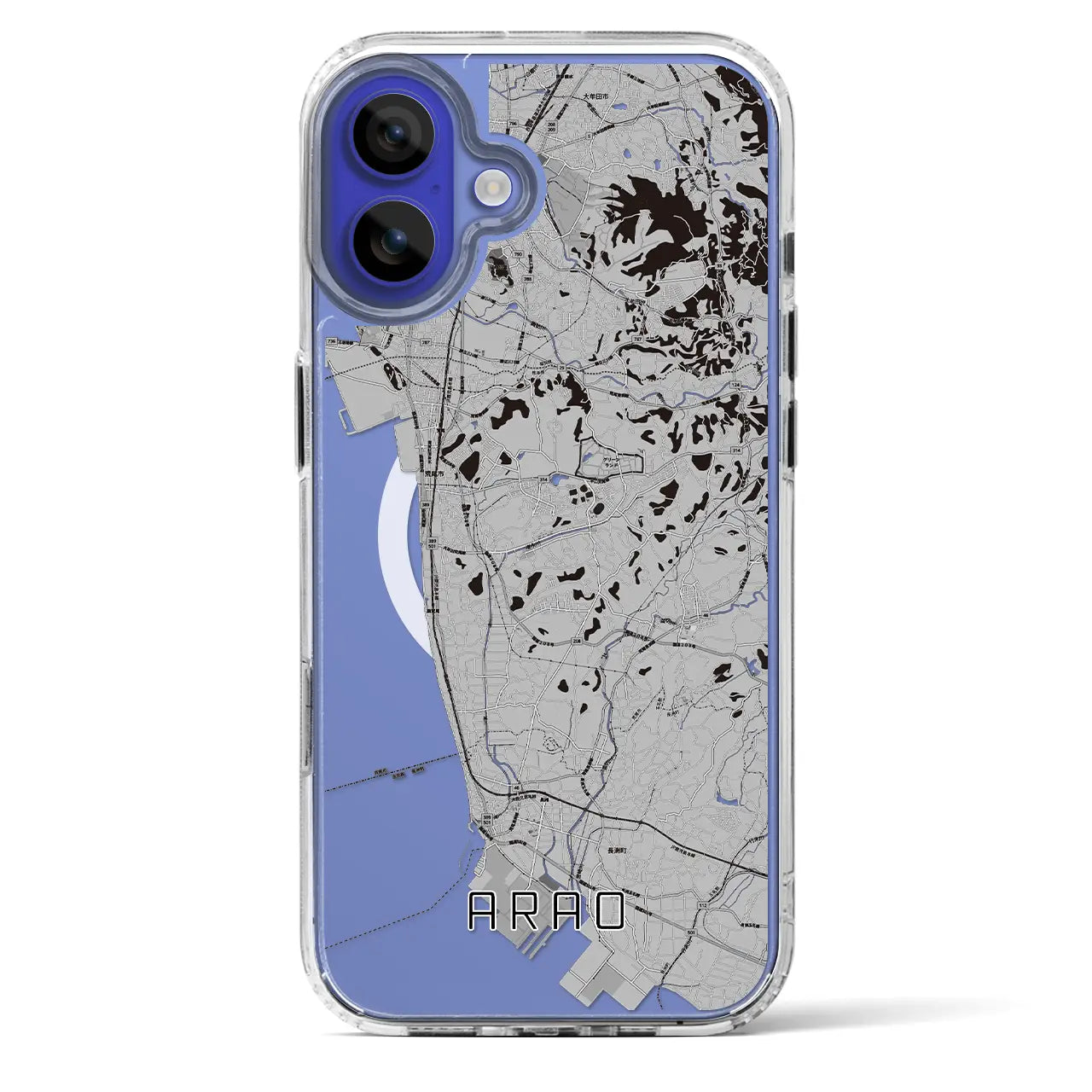 【荒尾（熊本県）】地図柄iPhoneケース（MagSafeタイプ）