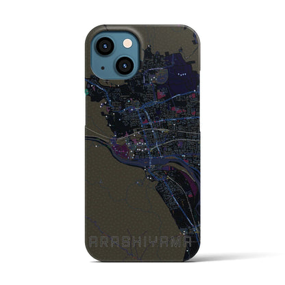 【嵐山（京都府）】地図柄iPhoneケース（バックカバータイプ）