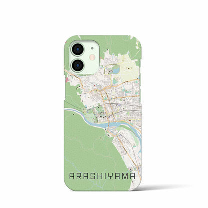 【嵐山（京都府）】地図柄iPhoneケース（バックカバータイプ）