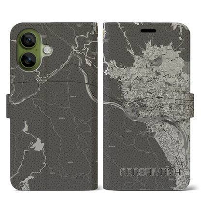 【嵐山（京都府）】地図柄iPhoneケース（手帳タイプ）