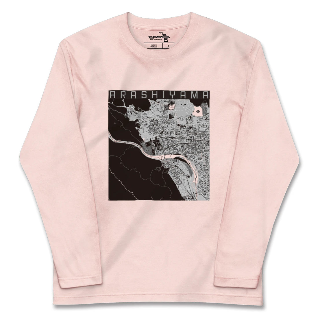 【嵐山（京都府）】地図柄ロングスリーブTシャツ
