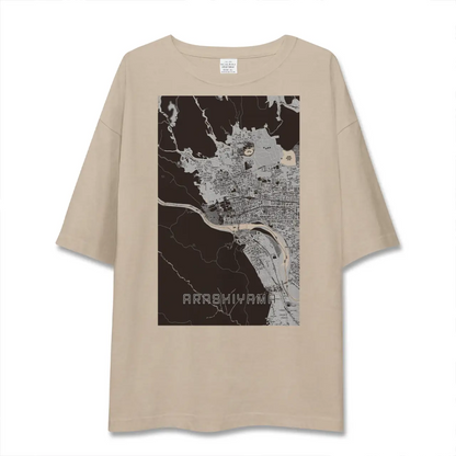 【嵐山（京都府）】地図柄ビッグシルエットTシャツ