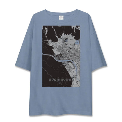 【嵐山（京都府）】地図柄ビッグシルエットTシャツ