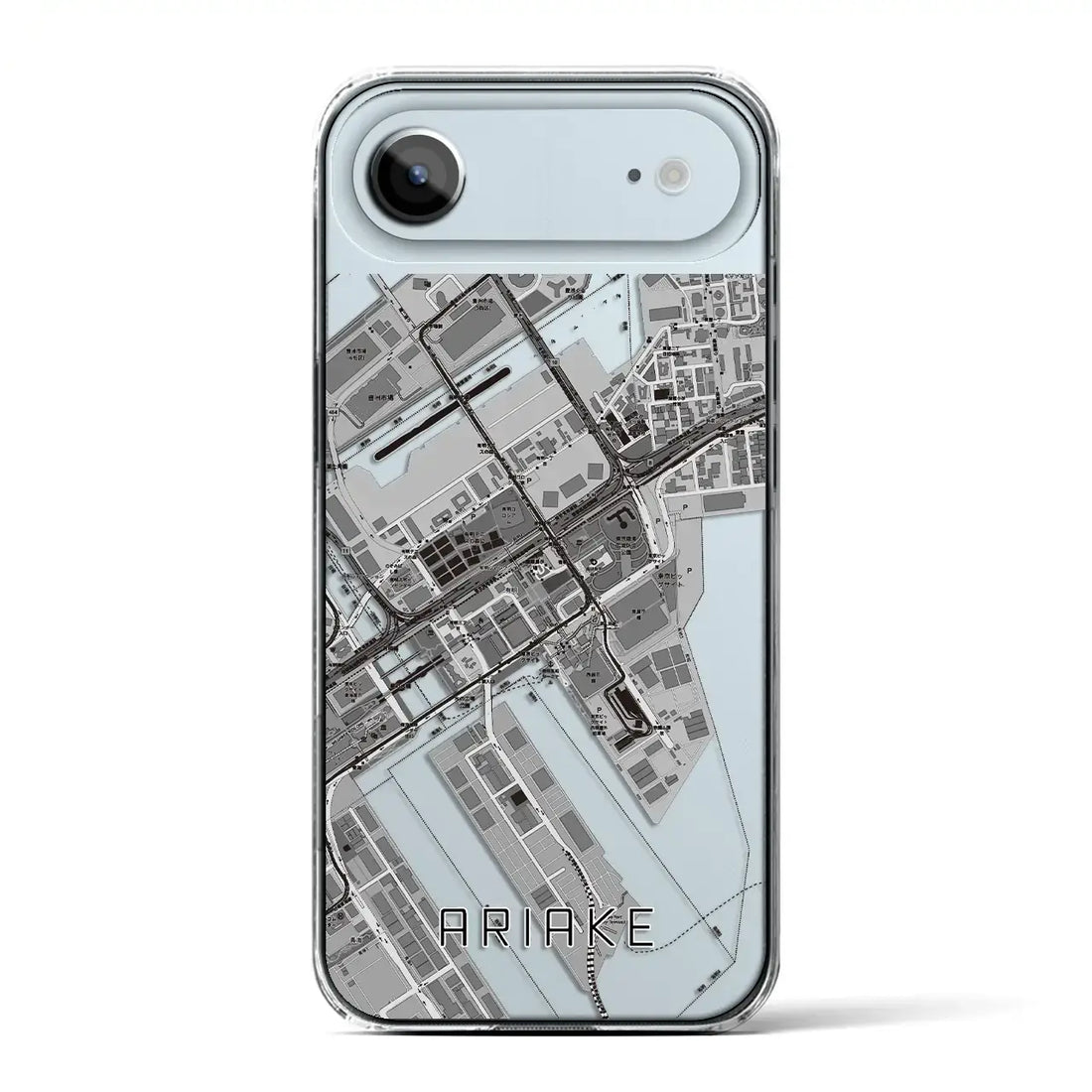【有明（東京都）】地図柄iPhoneケース（クリアタイプ）モノトーン・iPhone 17 Pro Max 用