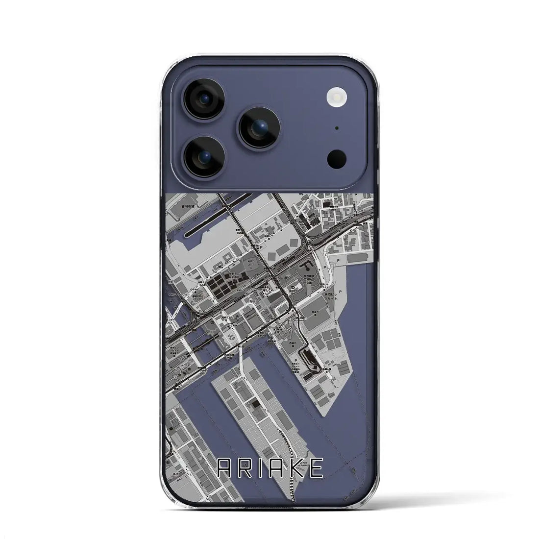 【有明（東京都）】地図柄iPhoneケース（クリアタイプ）