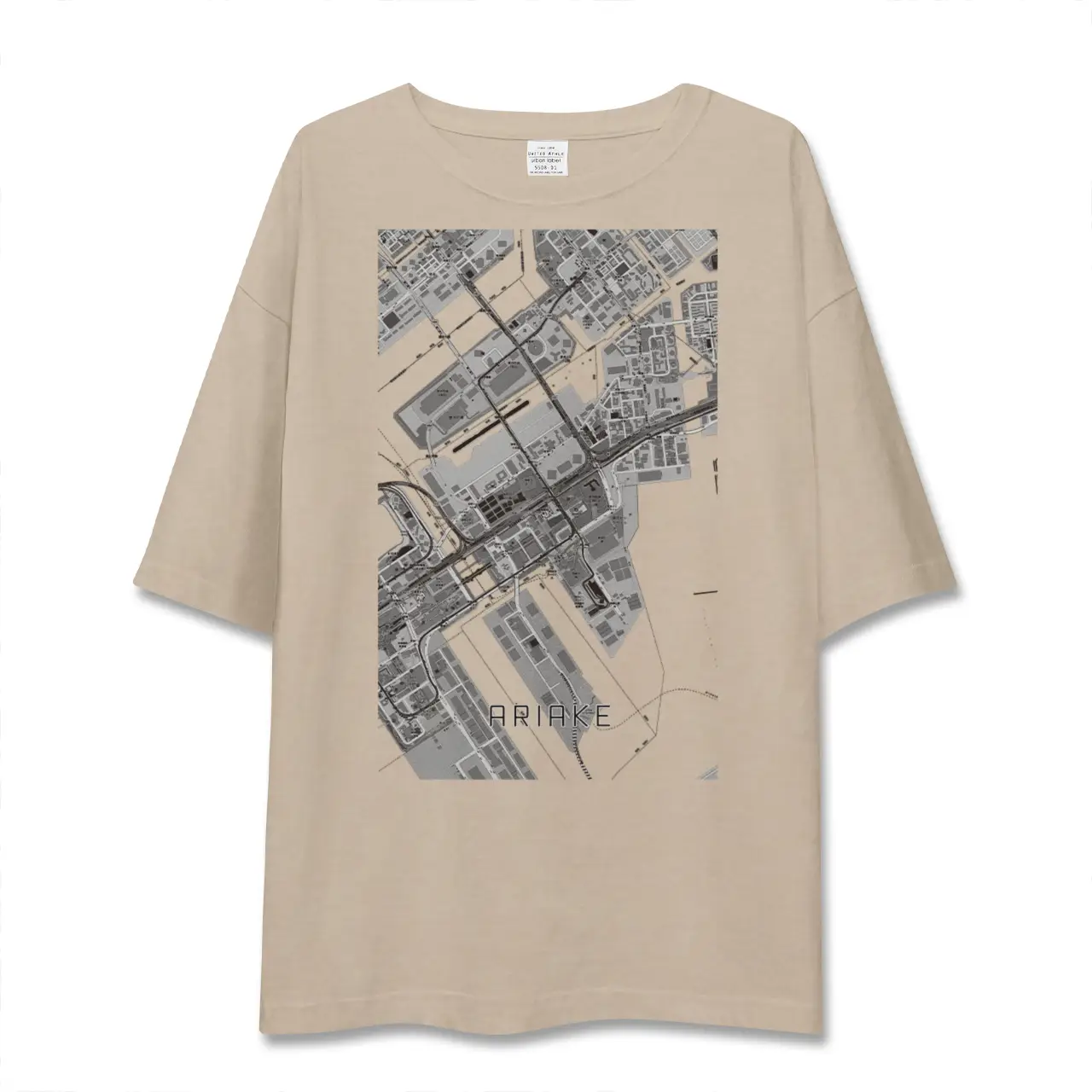 【有明（東京都）】地図柄ビッグシルエットTシャツ