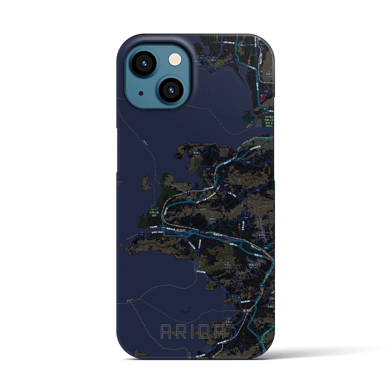 【有田（和歌山県）】地図柄iPhoneケース（バックカバータイプ）