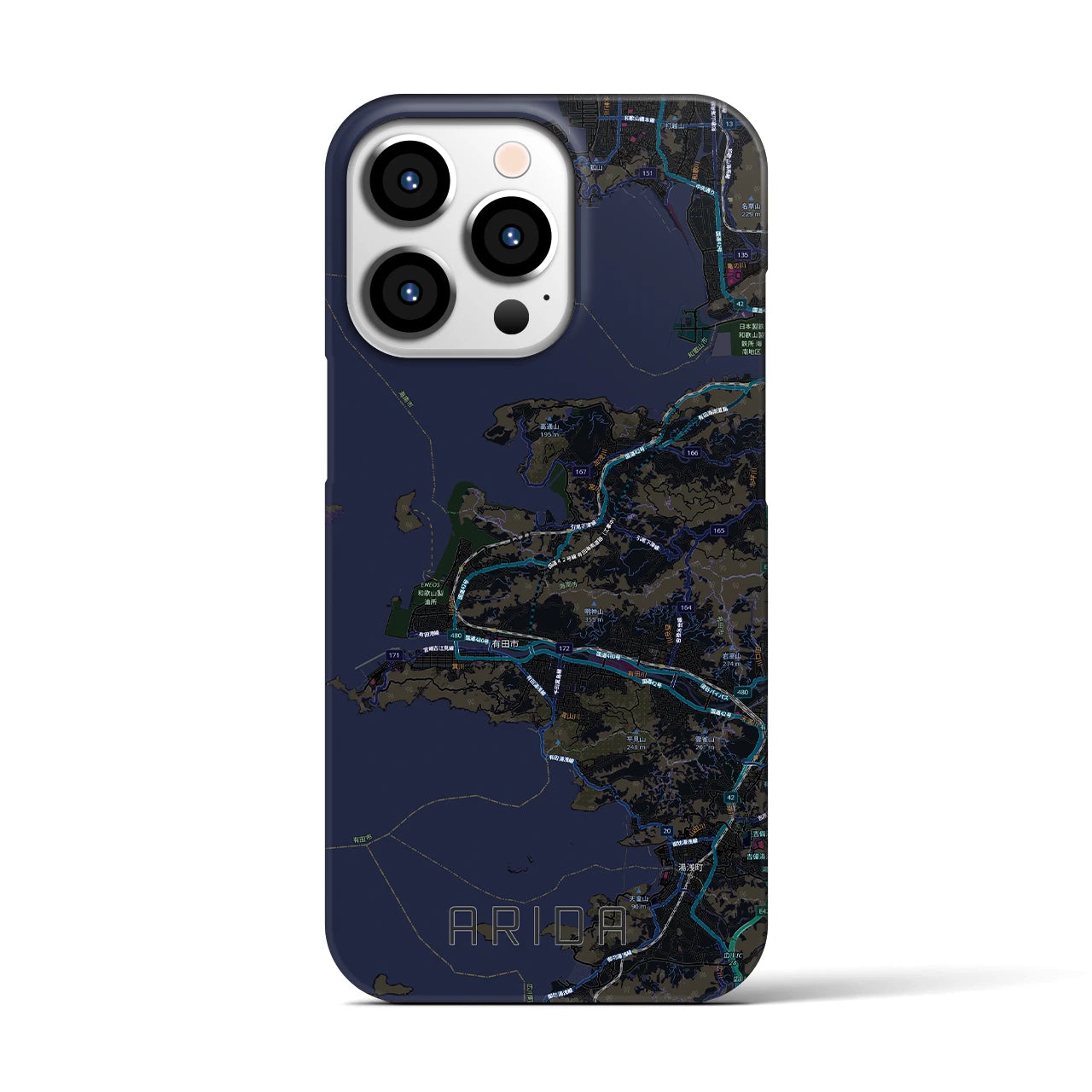 【有田（和歌山県）】地図柄iPhoneケース（バックカバータイプ）