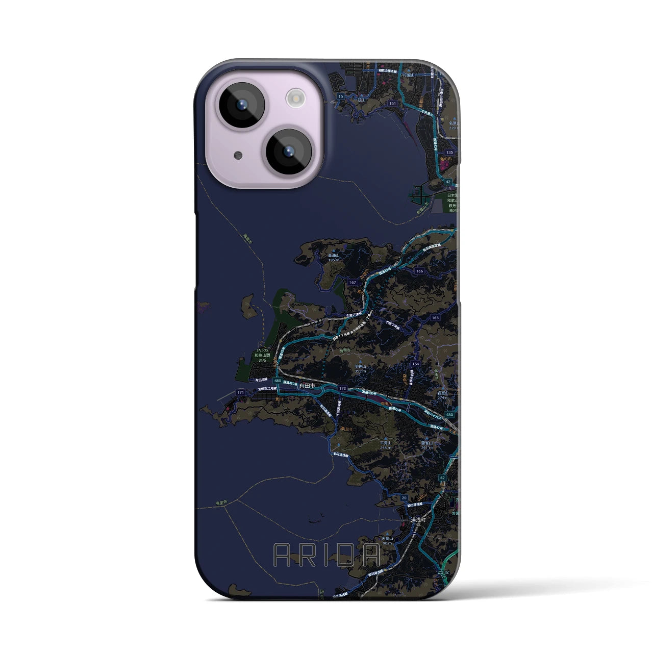 【有田（和歌山県）】地図柄iPhoneケース（バックカバータイプ）