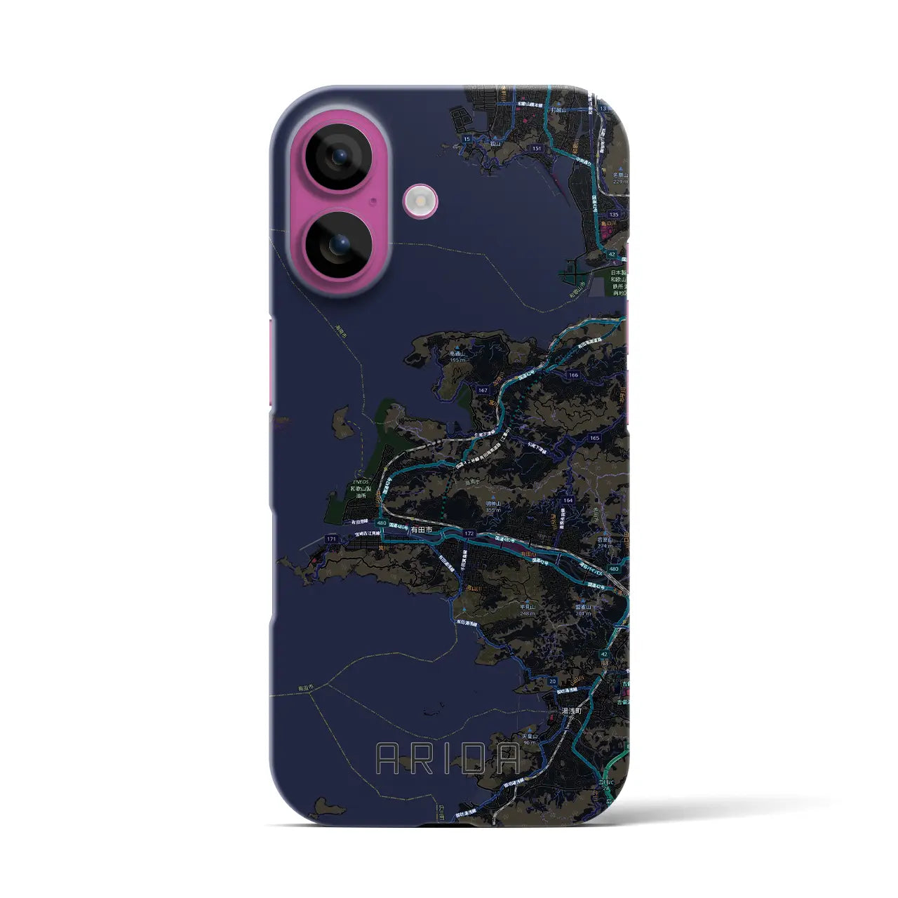 【有田（和歌山県）】地図柄iPhoneケース（バックカバータイプ）